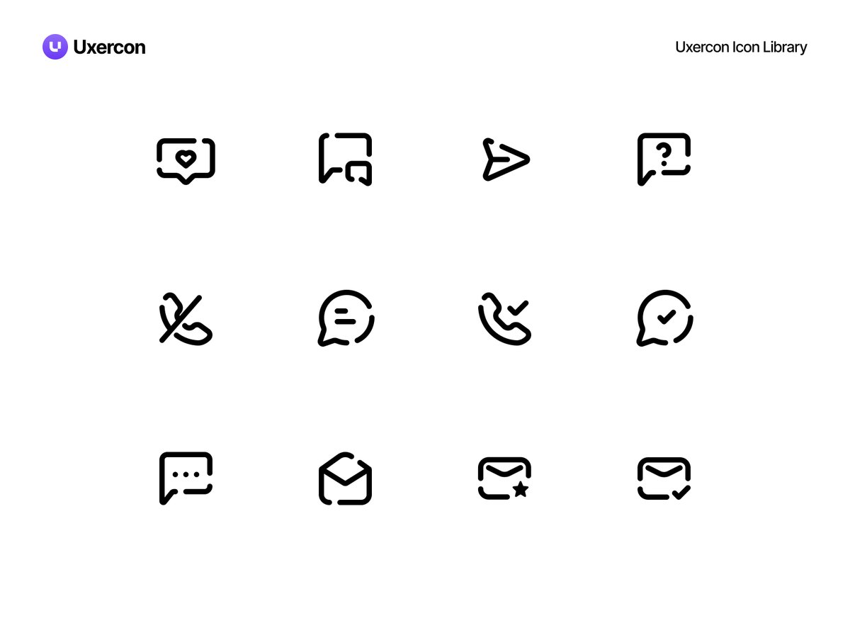 uxercon's tweet photo. Communication - Uxercon Icon Library ☎️ https://t.co/Bi0V6f7Nw7