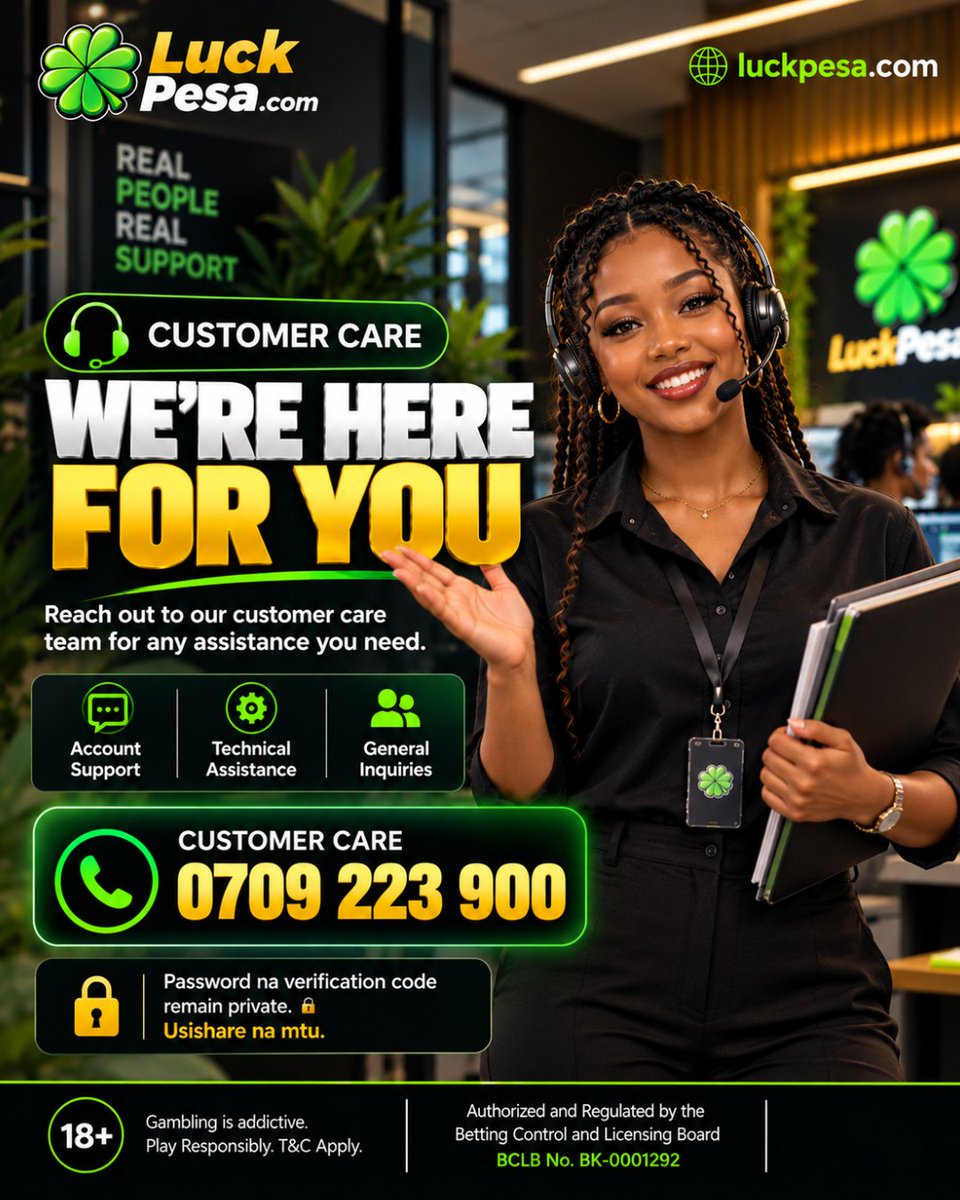 luckpesaofys's tweet photo. Tuko hapa kwa ajili yako mteja. Feel free to reach out ukiwa na tatizo na tukuhudumie ipasavyo. Call 0709223900 for quick assistance. https://t.co/eZ4D0oikGz