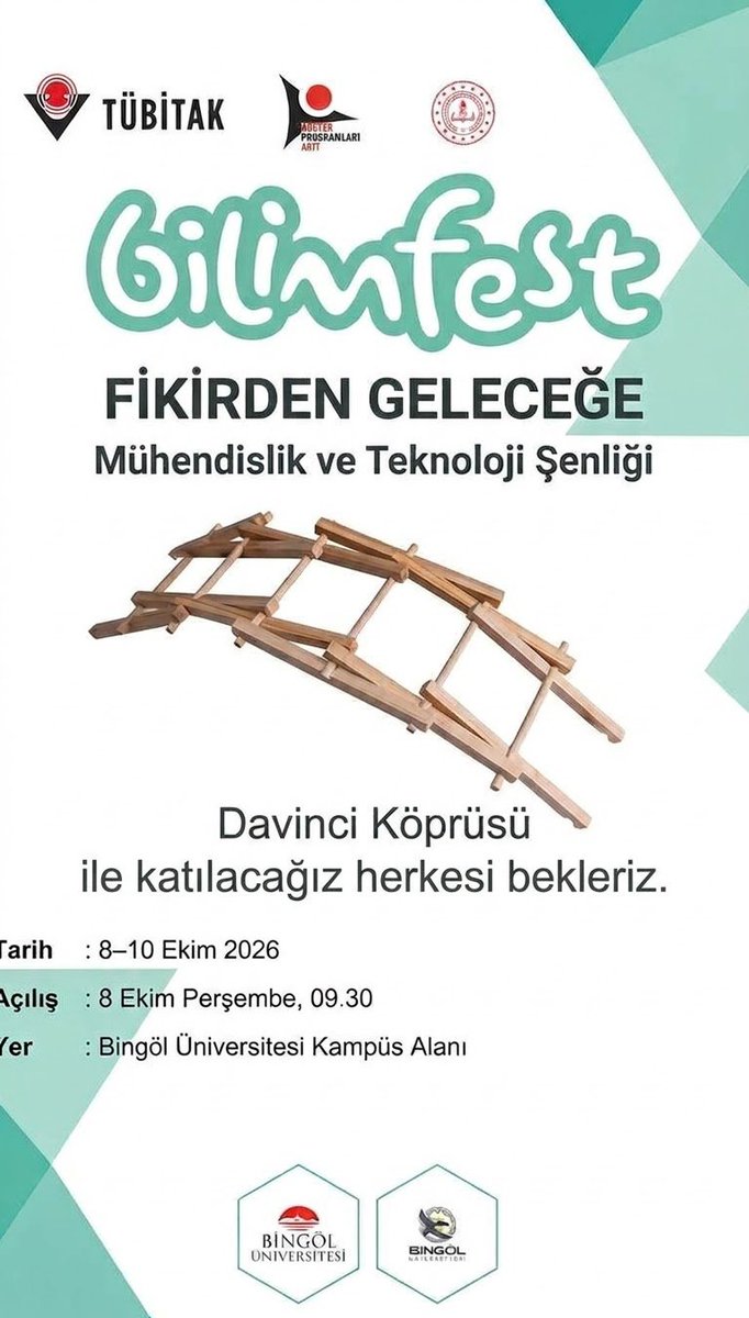 butasim007's tweet photo. Davinci Köprüsü etkinliği ile katılacağımız Bilim festivaline herkesi bekleriz https://t.co/VfWyJOTHhs