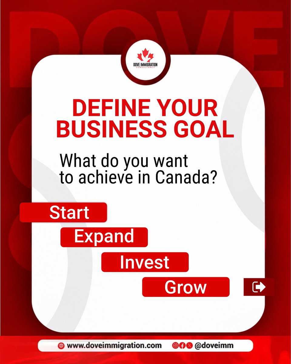 DoveIMM's tweet photo. Don’t just move to Canada. Move with a business strategy.

For a business owner, relocating is more than choosing a destination. It’s about understanding what you want to build, which immigration options may fit your profile, and how you plan to grow once you’re there. https://t.co/94S1W4zDSb
