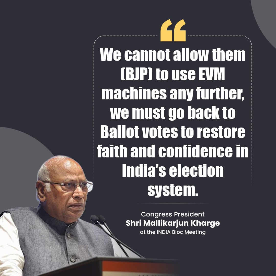 INCIndia's tweet photo. Remove EVM machines and restore the faith in election system https://t.co/8zlzL6ocra
