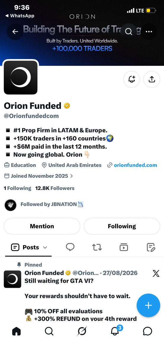 D_F_X1's tweet photo. @JBnation0 @Orionfundedcom @OrionAffiliates ✅ done @_drexfx @altpip41 @biggy_0001 https://t.co/lv8ZKPIfOS
