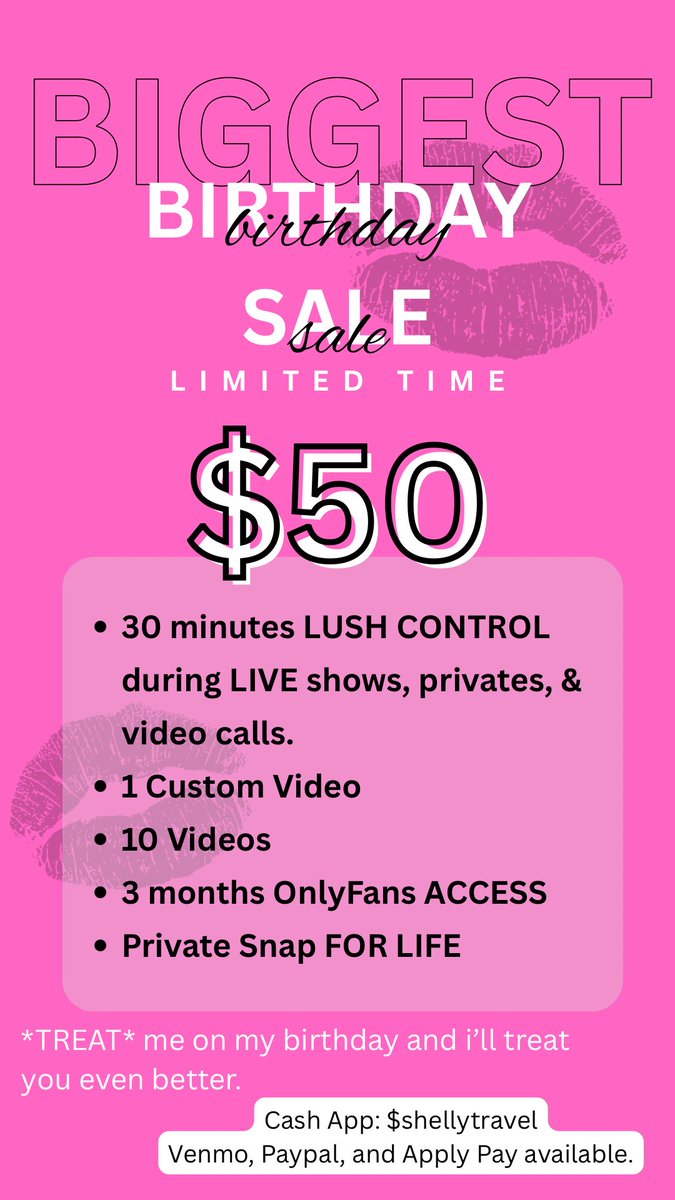 SashaaaaStar's tweet photo. My birthday is this weekend so I’m doing a HUGE BIRTHDAY PROMO! I’ve never done anything like this before!! Ends on 10/05! ❤️ take advantage while it lasts. https://t.co/pJ2QZRPcuK