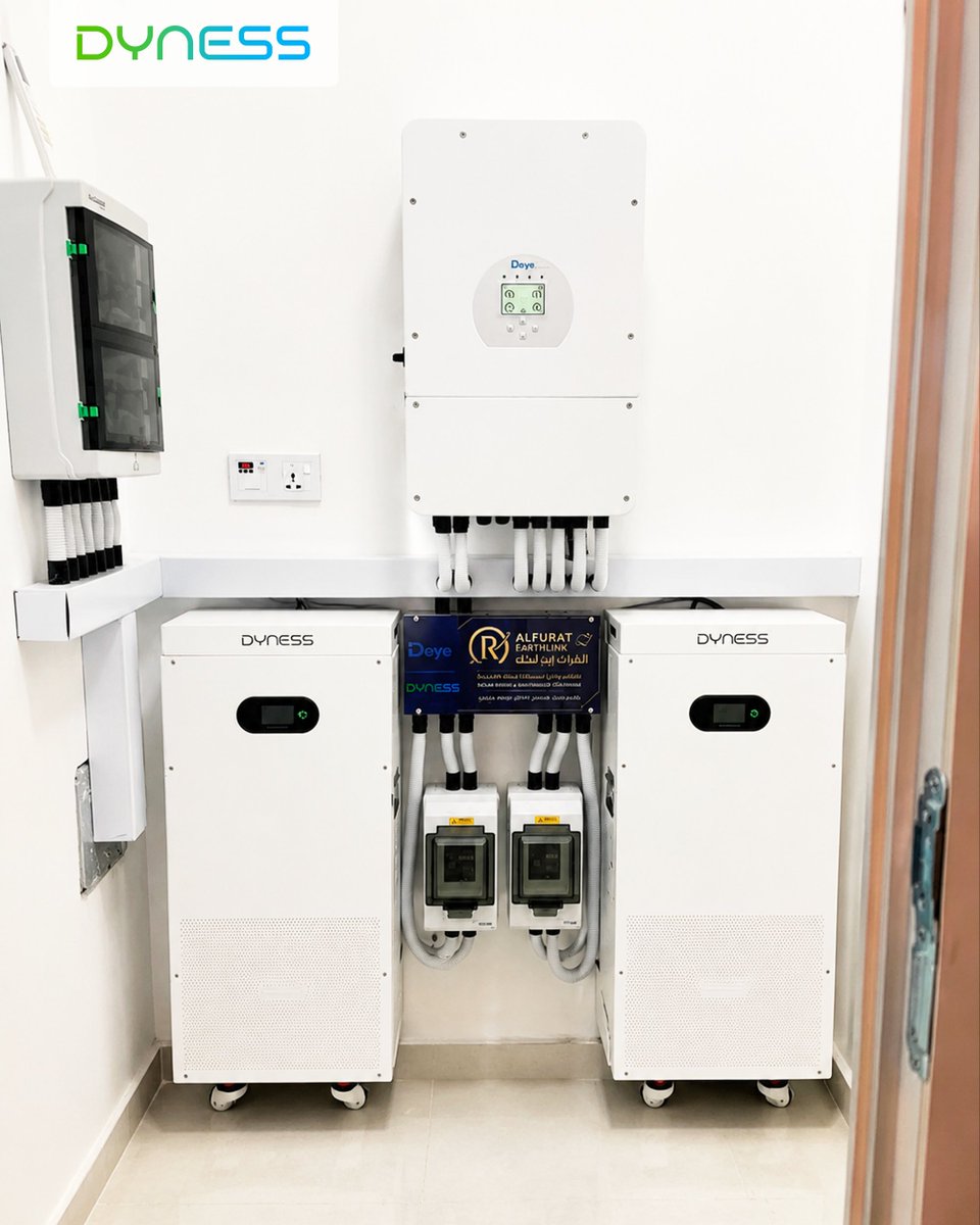 DynessESS's tweet photo. 🔋 More dependable energy for everyday life in Iraq!

With 16.07 kWh per unit and the flexibility to expand as energy needs grow, PowerBrick SC is designed to adapt to different households. The capacity of this particular installation has not been confirmed.
#Dyness #PowerBrickSC https://t.co/da3ForsVFc