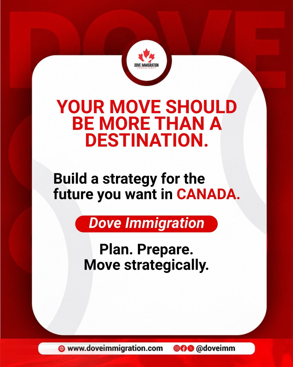 DoveIMM's tweet photo. A strong strategy can help you think beyond simply getting to Canada and start thinking about your long-term business future.

#DoveImmigration #BusinessImmigration #CanadaImmigration #CanadianEntrepreneurs #ImmigrateToCanada https://t.co/0UYXxvDLhg