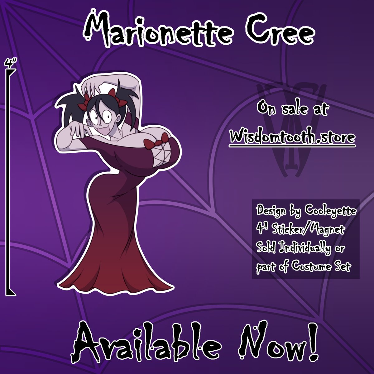 RealWisdomTooth's tweet photo. CHECK IT OUT!

@cooleyette's Marionette Cree design is now available as both a sticker and magnet. This doll may need some strings to hold her up:
https://t.co/IZDBpX62N5

#Halloween #Halloween2026 #sticker #stickerart #stickerdesign https://t.co/XnftwUIzFd