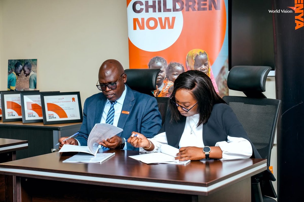 WorldVisionKE's tweet photo. @WorldVisionKE has signed a three-year strategic media partnership with Royal Media Services (RMS) to expand the reach of stories, advocacy and public information on issues affecting children and communities across Kenya. 

The partnership will bring children’s and young people’s voices into public conversations through RMS’s national and vernacular platforms, with a focus on child protection, climate resilience, peacebuilding and peaceful elections ahead of 2027.