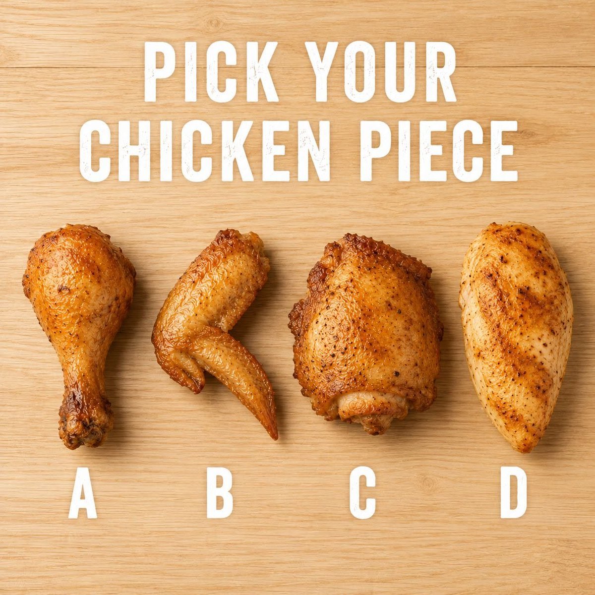 epicdining's tweet photo. Pick your chicken piece. https://t.co/Lu1m6BIxDx