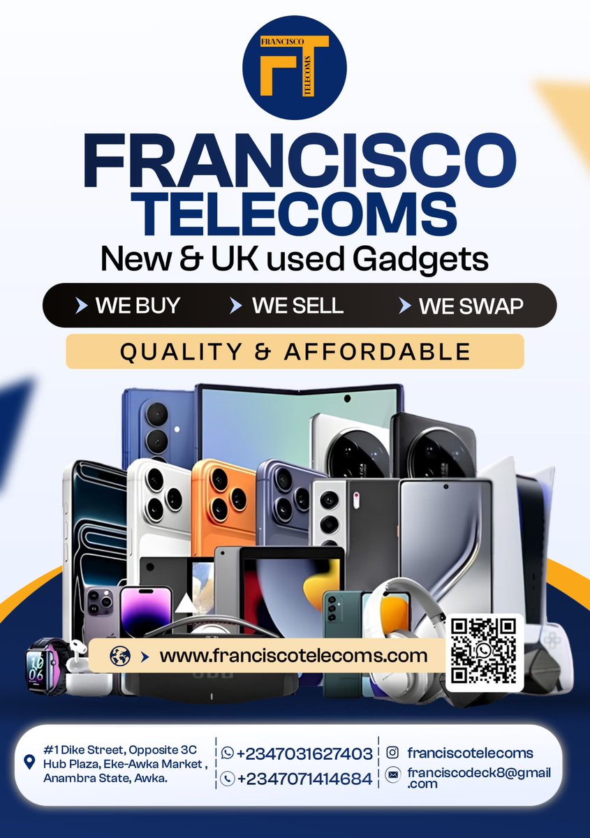 PunterFrancisco's tweet photo. You need New or UK used androids and iPhones?
You also need good deals of iPhones that won’t break your bank?
Join My WhatsApp group to get sweet gadget deals🔥
https://t.co/gWDVNmhDQ0 https://t.co/dQfp2MPFkF