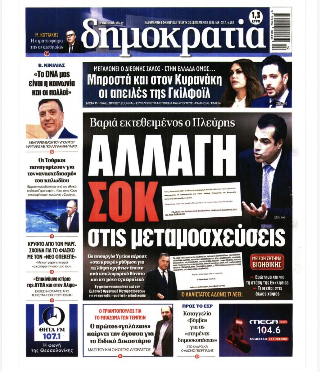 tetRadio's tweet photo. Εν κρυπτώ άλλαξαν το νόμο ώστε να επιτρέπονται οι μεταμοσχεύσεις και μετά από κυκλοφορικό θάνατο (ανακοπή καρδιάς) όχι μόνο από εγκεφαλικό όπως ήταν μέχρι το 2023! Δεν το ανέβασαν ποτέ στη Διαύγεια.
Κι αν είναι μετανάστης και πάθει ανακοπή; https://t.co/zmGTdMb2yC
