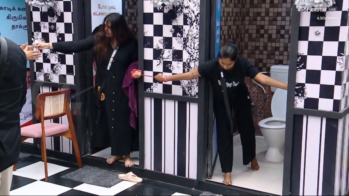 OneSunOneMoon_'s tweet photo. Ashmita neenga shower pandra varai savinya wait pannanga... Ippo avanga washroom pogum pothu neenga enna pandringa... 😡😡
The worst human of biggboss ever.... 🤦🤦

#biggbosstamil10
#biggbosstamil
#biggboss10tamil https://t.co/iw70jxXUqg