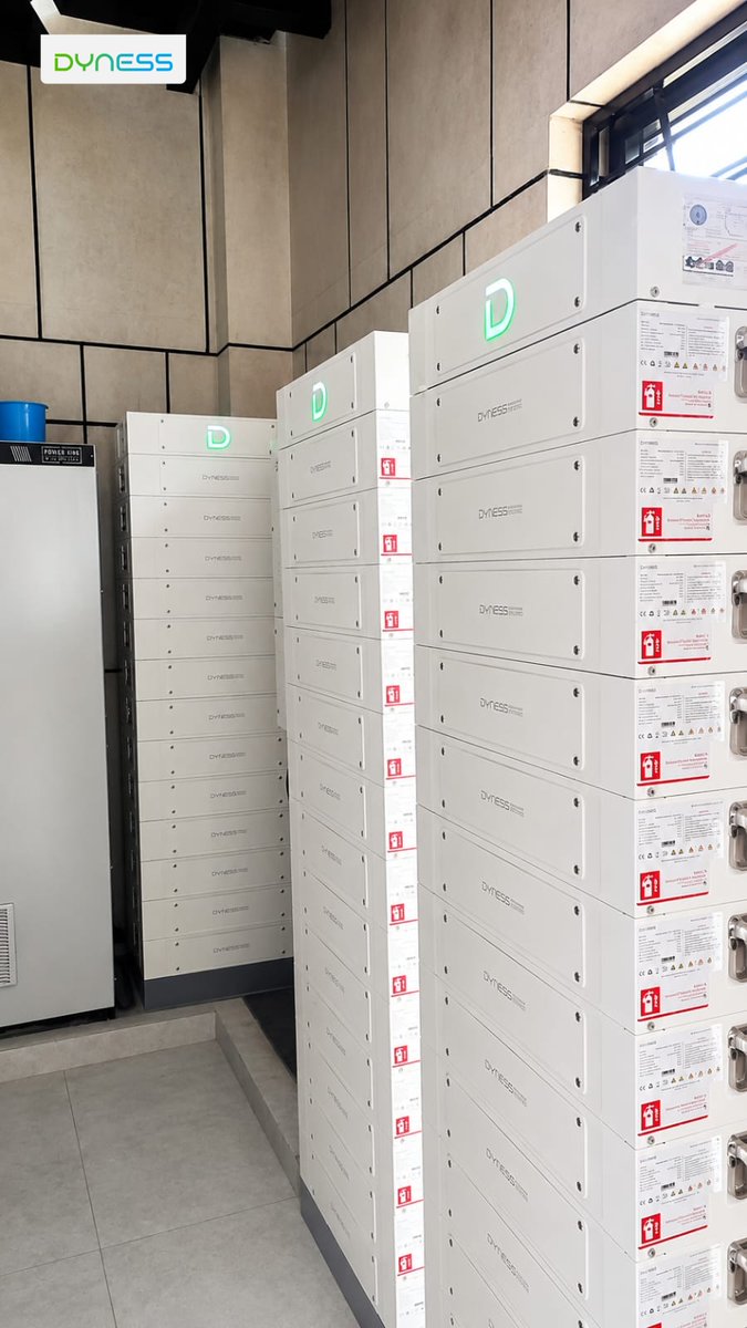 DynessESS's tweet photo. 🔋 Dyness STACK100 is now powering a PSO fuel station in Islamabad, Pakistan.

With 52 battery modules across four clusters, the 260 kWh energy storage system is paired with two 50 kW Solis hybrid inverters to support more stable, efficient day-to-day operations.
#Dynessshowcase https://t.co/7hR8uQmqJv