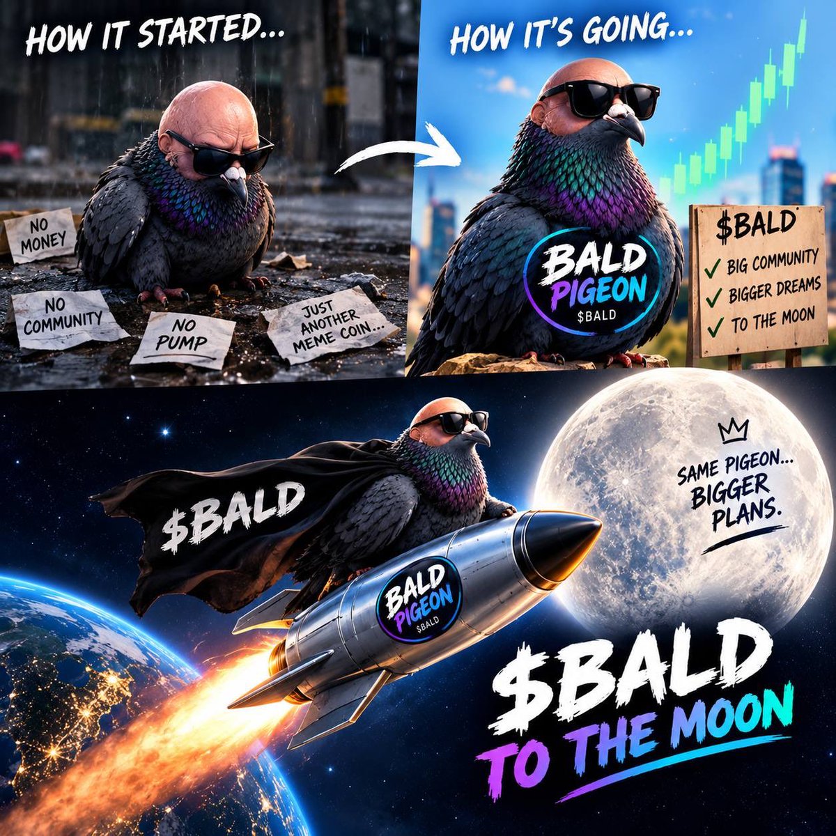 Caramelici's tweet photo. Bro went from flying for crumbs to flying in a Lambo 🐦💰 $BALD

My entry🥰 https://t.co/vtasioVlWg