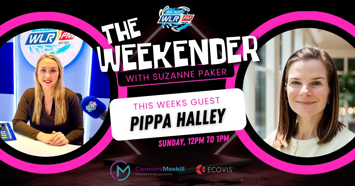 wlrfm's tweet photo. ✨ From Waterford to Déise in Dublin and building her own business, this week on The Weekender, Suzanne Parker chats to Pippa Halley about her life, business journey and the power of connection.

🎙️ The Weekender with Suzanne Parker, with thanks to ECOVIS Ireland & ConnorsMeskill.

#ListenIn from noon at https://t.co/unl85MC6XG