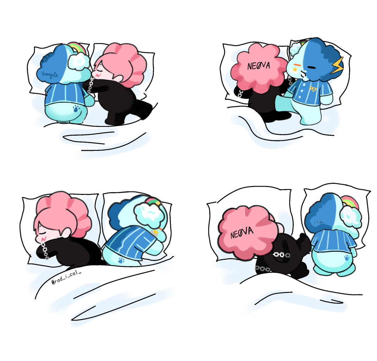 rad_i_cal_'s tweet photo. The gmm twins 💤

#SMYLE #NEONA https://t.co/fojZarI4jY