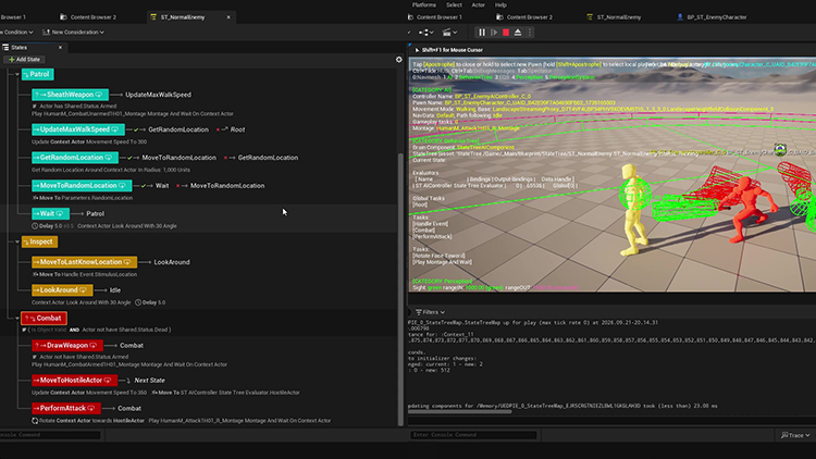 wingfoxcom's tweet photo. 🎉New course! Advanced AI programming in Unreal Engine using C++ and State Tree
https://t.co/l0o8BQTCa6
What you will learn:
👉 Build production‑ready smart NPC & enemy behaviors
👉 Master custom Tasks, Evaluators, AI Perception & GameplayTags
👉 AAA‑level C++, architecture & performance tips
👉 Connect with devs via our Discord community
#AIProgramming  #unrealengine