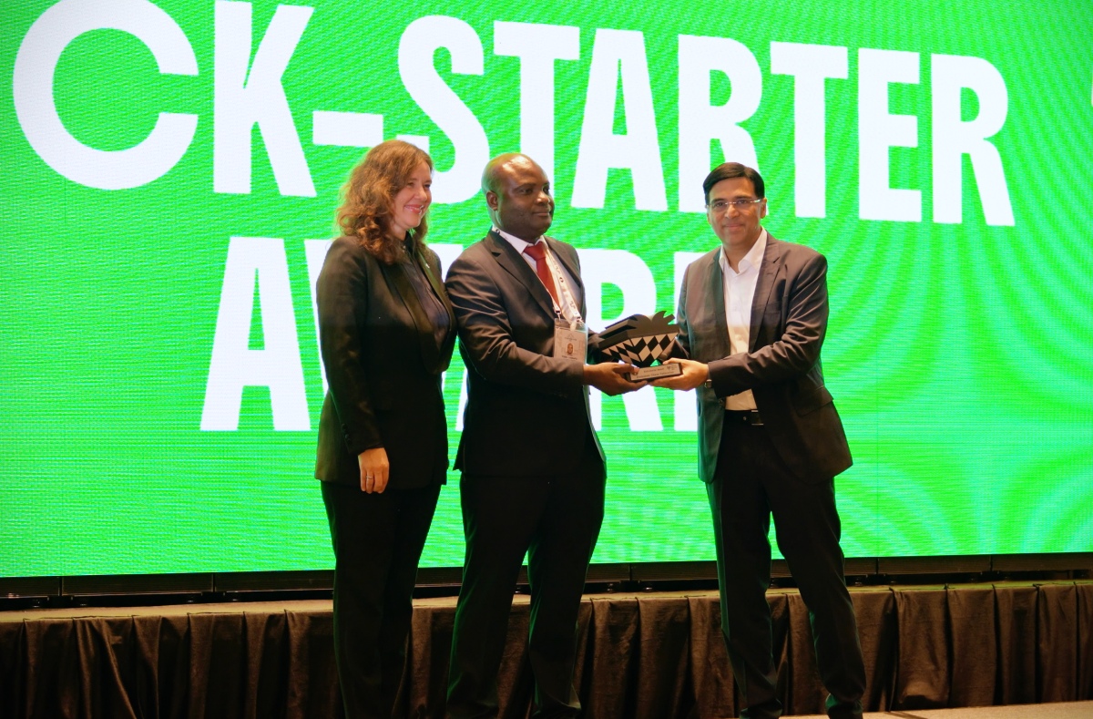 ChessZimbabwe's tweet photo. A proud moment for Zimbabwean Chess as @ChessZimbabwe wins the prestigious #FIDEKickStarterAward at the 2026 FIDE Year of Chess in Education Awards! 1 of only 8 winners globally &amp; the only African country recognised.

#ZimbabweChess #FIDE #ChessInEducation https://t.co/D7EqB1qViH