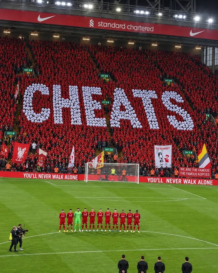 TheFootyFeed's tweet photo. Liverpool fans are planning this tifo for Man City at Anfield… https://t.co/KrreG6gNlp