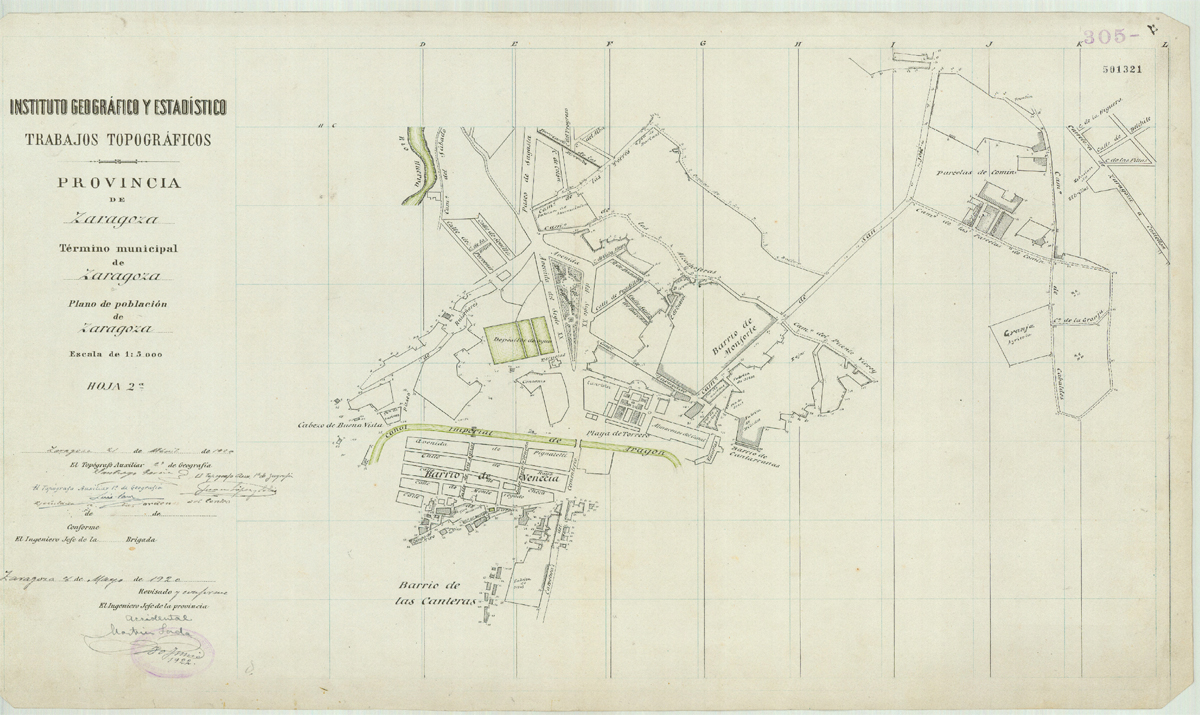 IGEAR_Aragon's tweet photo. 🗺️ Así era Zaragoza en 1920
Hace más de un siglo, este plano de población, a escala 1:5.000, dibujaba con detalle el casco urbano de Zaragoza.
✍️ Manuscrito por el Instituto Geográfico y Estadístico, actual IGN, forma parte de los trabajos previos a la elaboración del Mapa Topográfico Nacional.

🏛️ Hoy podemos consultarlo en la Cartoteca Digital de Aragón, junto a más de 800 planos de población de municipios aragoneses.
👉 https://t.co/hUzUWX3kou
🔎 ¿Quieres viajar a la Zaragoza de 1920?