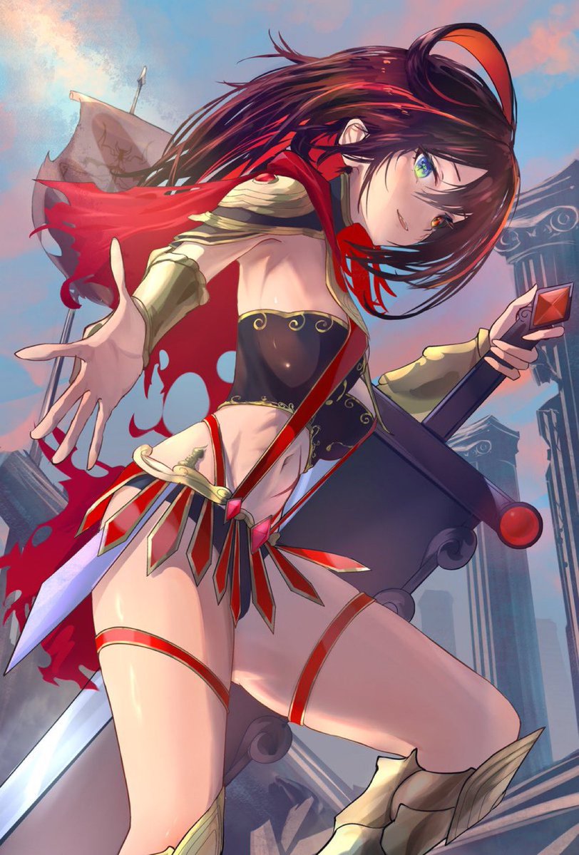 ShylilyVirus's tweet photo. This week's Vtuber is the beautiful and ferocious @AresMythosVT #Vtuberweekly
Prepared for the song of war, she knows no equal in battle spirit and pride. Guiding her audience to be prepared for the battles ahead. Take heed: she may lead with kindness, but choose to ask for her teachings, and she will overwhelm you with the art of war.
After all, she is the Goddess of war.
