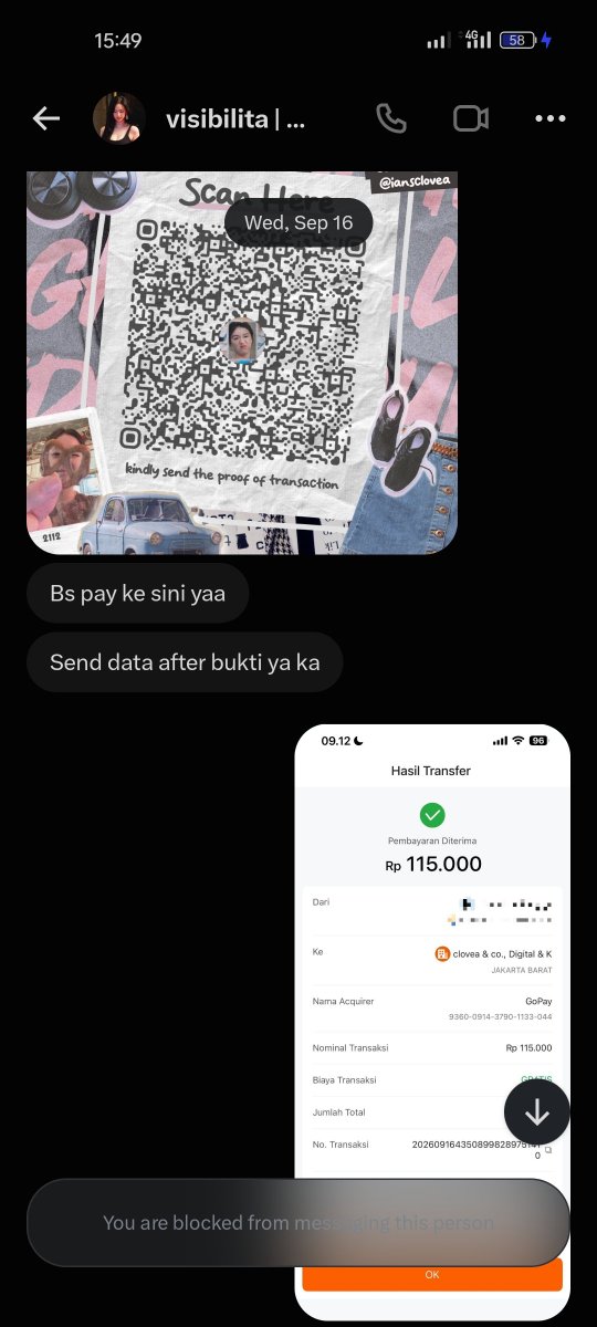 jescqoo's tweet photo. ga bakal bosen ngingetin scammer ini biar gaada yg kena lagi

block @ vicibil_ta penipu ya gais, qrisnya valemor / clovea , akunnya juga banyak

kmrin deactive akunnya, aktif lagi takutnya mau beraksi lagi🗿

https://t.co/nRBqH0T8Rj https://t.co/g6qQ2o5S8z