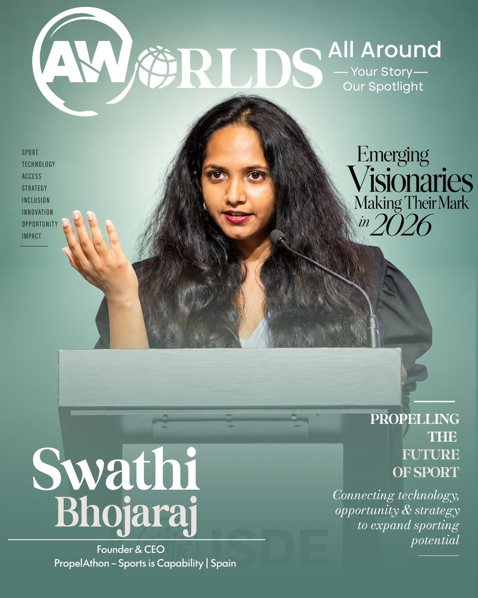 all_aroundworld's tweet photo. Swathi Bhojaraj - Emerging Visionaries Making Their Mark in 2026
📷 Read the full feature:
https://t.co/opYTvm4yqa
#AllAroundWorlds #EmergingVisionaries #SwathiBhojaraj #PropelAthon #SportsIsCapability #SportsBusiness #SportsTechnology #SportsInnovation https://t.co/sc3DV3EtoP