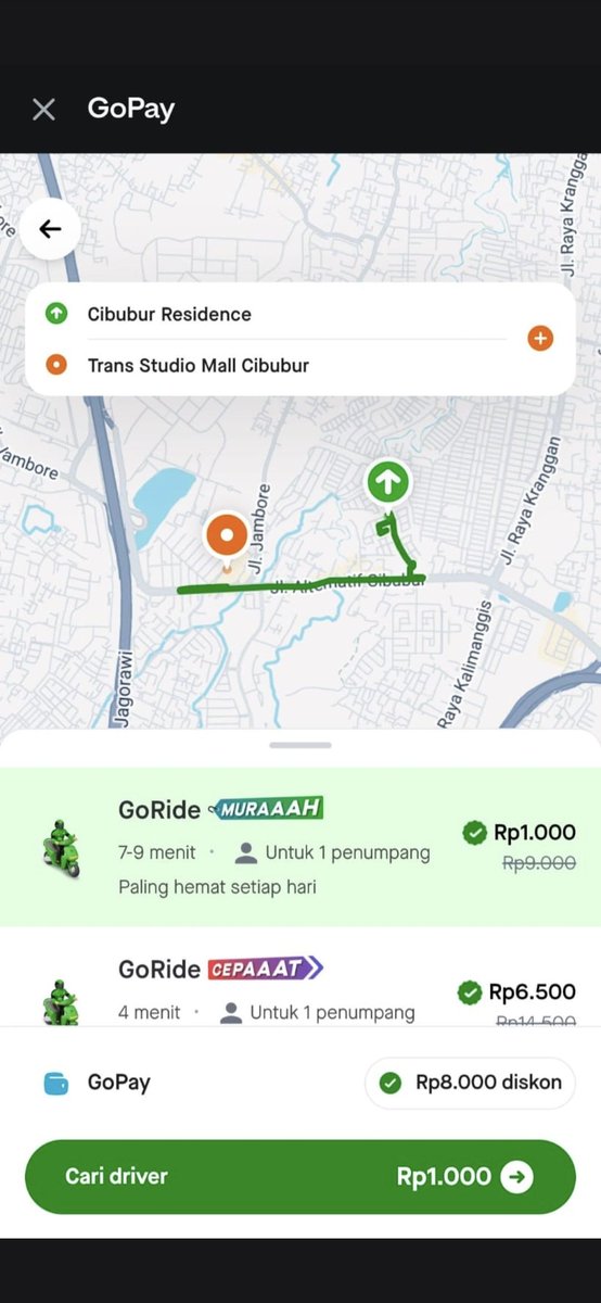 RichardMarnwiy's tweet photo. rekomendasi buat kalian yang suka bepergian tapi pengen tetap irit ongkos, coba deh cek aplikasinya sekarang juga. kemarin sempat ga percaya sampai akhirnya buktiin sendiri pas bayar perjalanan lewat Gojek 1000 Diaplikasi GoPay https://t.co/CzaqOwA6OK