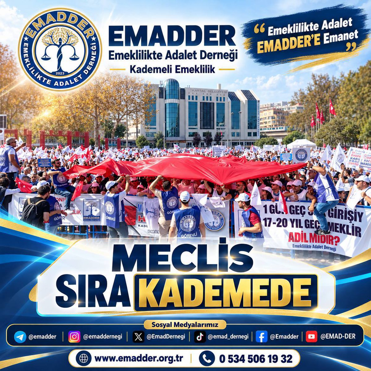 TubiEmad's tweet photo. 📣Yüzyılın Adaletsizliği 📣

08.09.1999 öncesi SGK girişliler 43 yaşında, 

08.09.1999 sonrası SGK girişliler 60 yaşında emekli ediliyor...

Hangi akla vicdana sığar ‼️

@EmadDernegi
#MeclisSıraKademede https://t.co/z19tuvSmvr