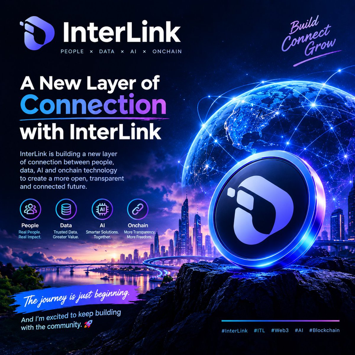 Bee_BDT's tweet photo. InterLink is creating a new layer of connection between people, data, AI and onchain technology. 🌐💙
Build. Connect. Grow. The journey is just beginning, and I’m excited to be part of this growing community. 🚀#InterLink #ITLG #ITL #ITLX https://t.co/WtyRH8Up0F