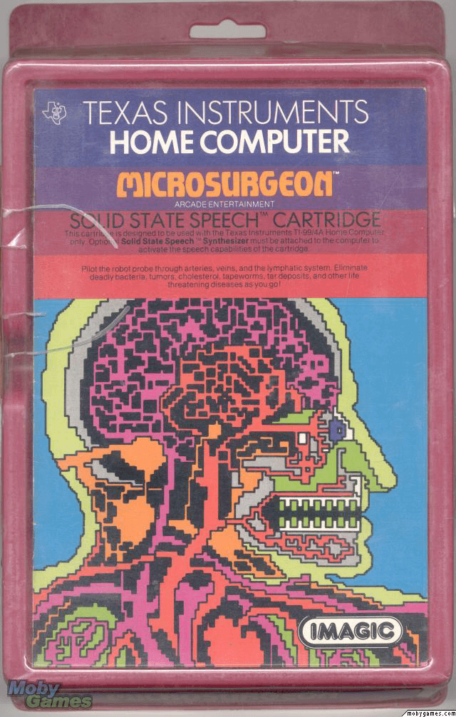 PlasticToa's tweet photo. @TlahuelF it's less pixel art and more whatever TI/99 computer game boxart was doing https://t.co/SDPqTs2U8k