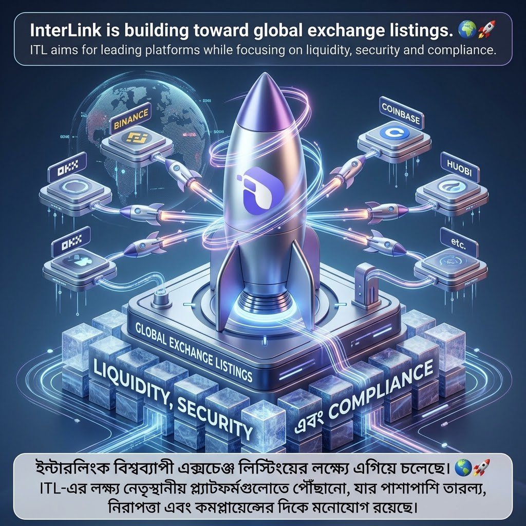 M320Nur440's tweet photo. InterLink is building toward global exchange listings. 🌍🚀
ITL aims for leading platforms while focusing on liquidity, security and compliance.                                                                         #InterLink #ITL #ITLG https://t.co/XybjnjS533