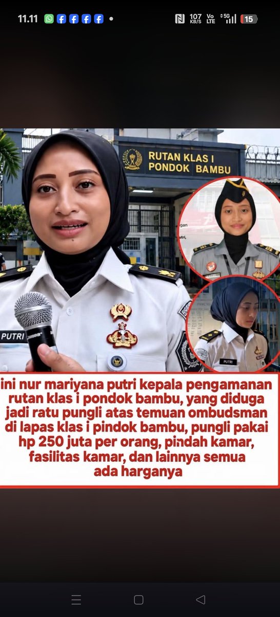taufik_q's tweet photo. Wow!! Skandal Pungli Fantastis di Rutan Kelas I Pondok Bambu Dibongkar Ombudsman RI ke DPR! 🚨

• Warga binaan diduga diperas Rp250 JUTA hanya untuk bisa menggunakan HP.
• Pindah kamar tarifnya Rp500 ribu.
• Fasilitas air diskriminatif & keruh.

Imbas temuan ini, Kepala Pengamanan Rutan (KPR) berinisial NMP kini resmi DINONAKTIFKAN oleh Ditjenpas demi pemeriksaan total. Keadilan harus dikawal sampai tuntas! ⚖️