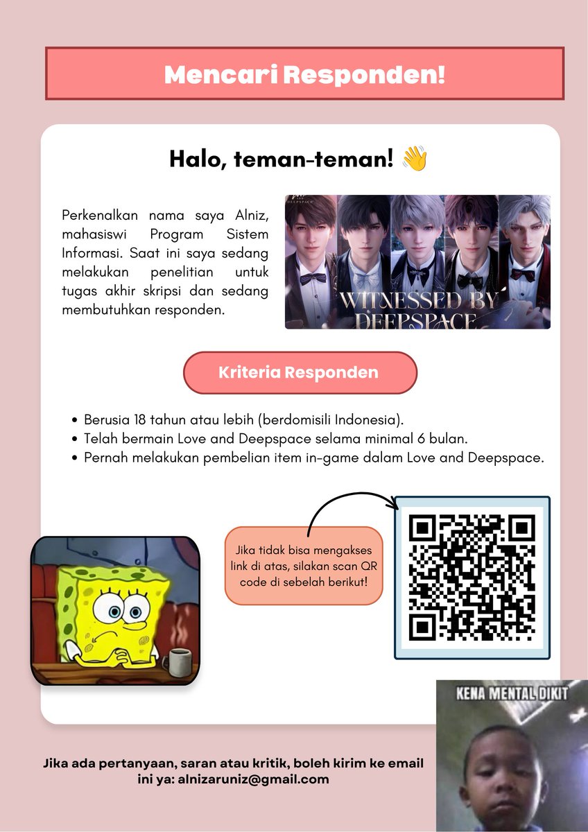 awigwogstore's tweet photo. GIVEAWAY

DARI KAK NIZ EDISI BUTUH RESPONDEN UNTUK PENELITIAN TUGAS AKHIR SAMPAI 6 OKTOBER

Reward:
1.  Aurum Pass (3 Winner)

Syarat:
1. Like &amp; RT post ini
2. Isi kuesioner berikut: https://t.co/KSKwQYOl6j
3. Reply dgn bukti SS setelah mengisi kuesioner + tag satu teman kalian! https://t.co/1UAWRQVAJh