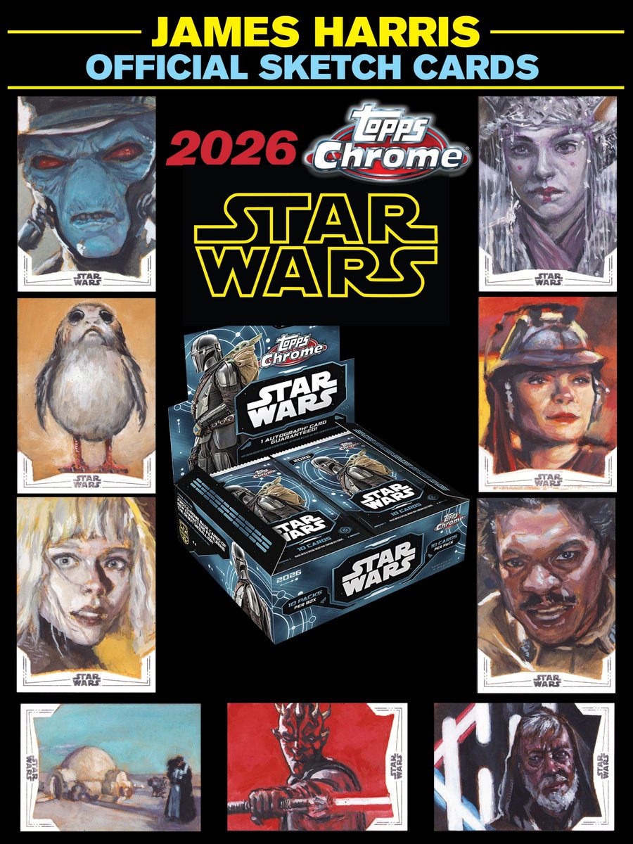 Jinja_Ninja_78's tweet photo. Hello everyone! Today is the official release day for Topps Star Wars Chrome 26 so I can share the sketch cards that I did for this set.
Enjoy the artwork and May the Force Be With You!!!
#starwars #topps #toppschrome #starwarschrome https://t.co/6jErvm9sWd