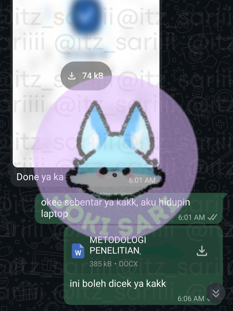 joki_sarii's tweet photo. 244 rapihin file
245 rapiin word dan penomoran halaman
246 pisahin file repository, update daftar isi, gambar, tabel
247 rapihin dafis, dafbel, dafgam, dafpus https://t.co/dJ1aYEsINv