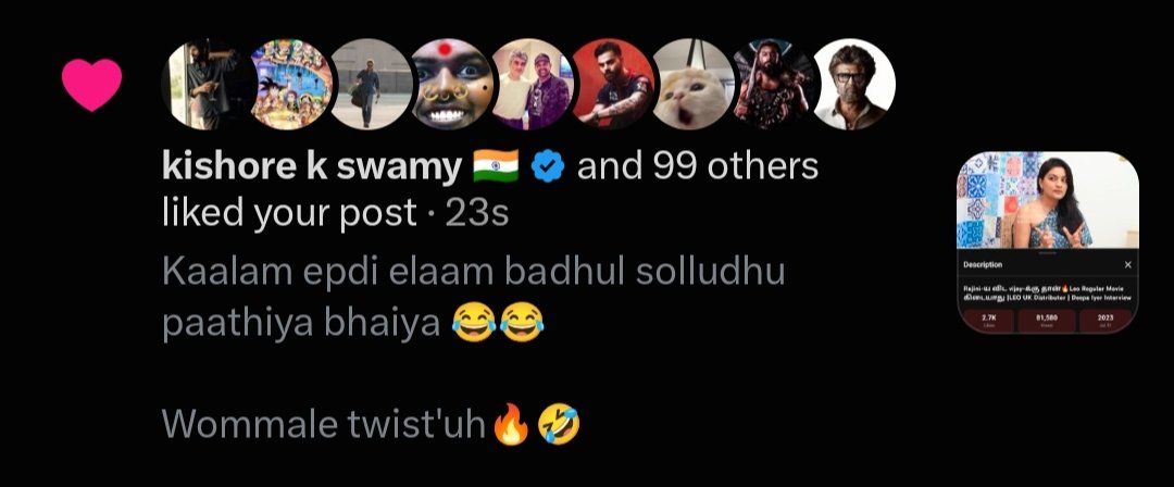 beingRajinified's tweet photo. Kanava ila nejama, Celebrity liking my tweet 😂💯🤘🏽sir @sansbarrier https://t.co/n9cXGWLWup