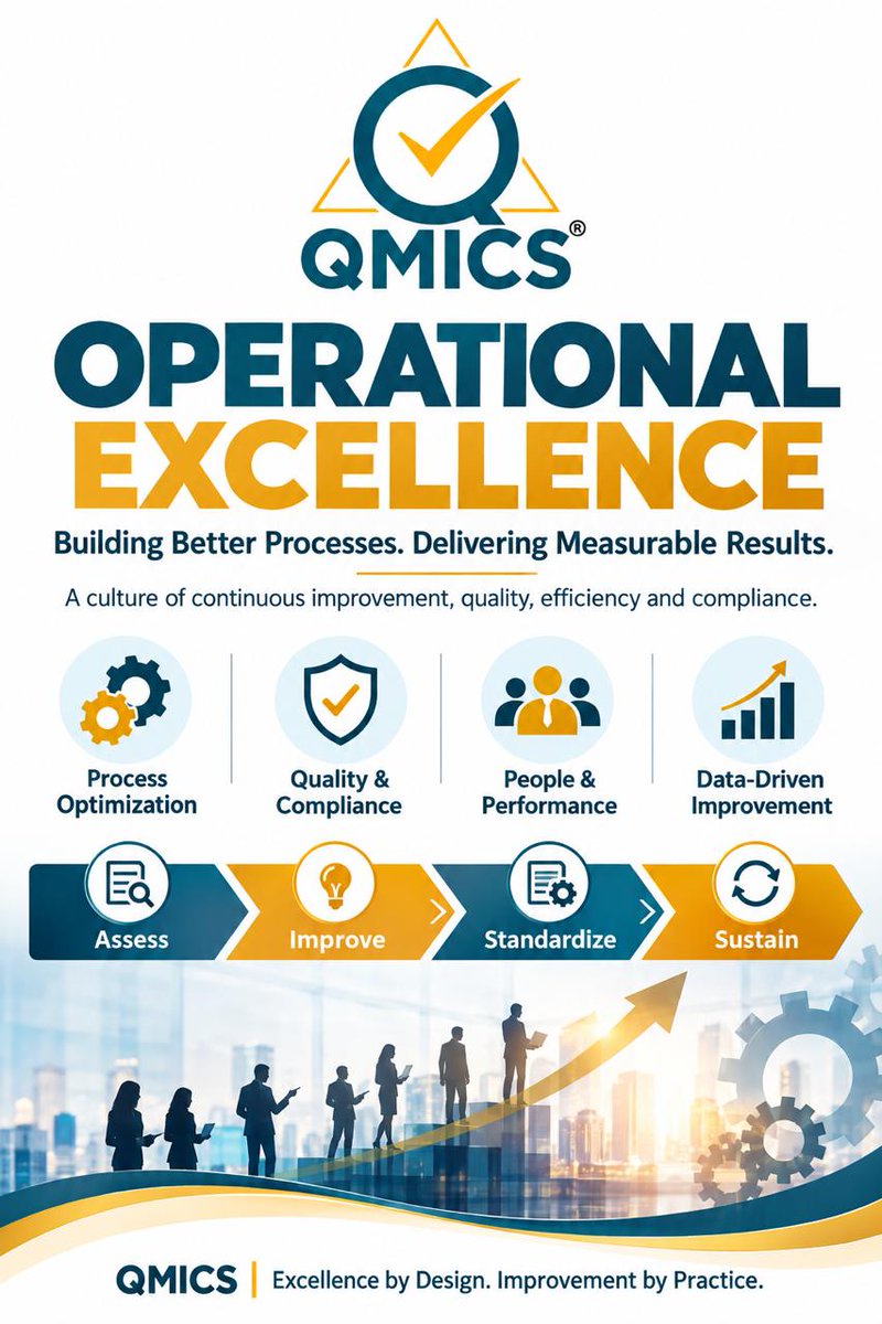 QmicsGroup's tweet photo. ๐ Operational Excellence in Action!
Building better processes. Delivering measurable results. ๐โจ
Assess โข Improve โข Standardize โข Sustain ๐๐
#QMICS #OperationalExcellence #ContinuousImprovement #Quality #Compliance #BusinessExcellence https://t.co/GuNA7tCZZY