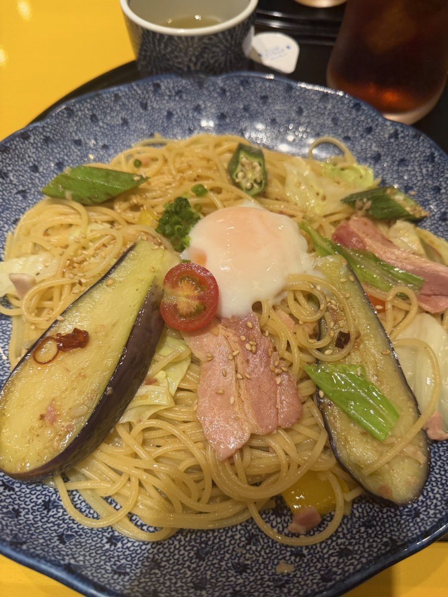 LightningC0707's tweet photo. /／
 #小嶋陽菜ライカタ
 #64 のランチ🧡
\＼

ℒ𝓊𝓃𝒸𝒽 ˊ˗ 
洋麺屋 五右衛門
🍝三元豚と夏野菜づくしのよくばりスパゲッティー（醤油バター）

ゆきりんのXを見て行ったよ🫶
五右衛門すごいなぁと感動🐈

🔗詳しくはPodcastを聴いてね
https://t.co/xDLf9Ul9i3 https://t.co/7HqI0tWcgl
