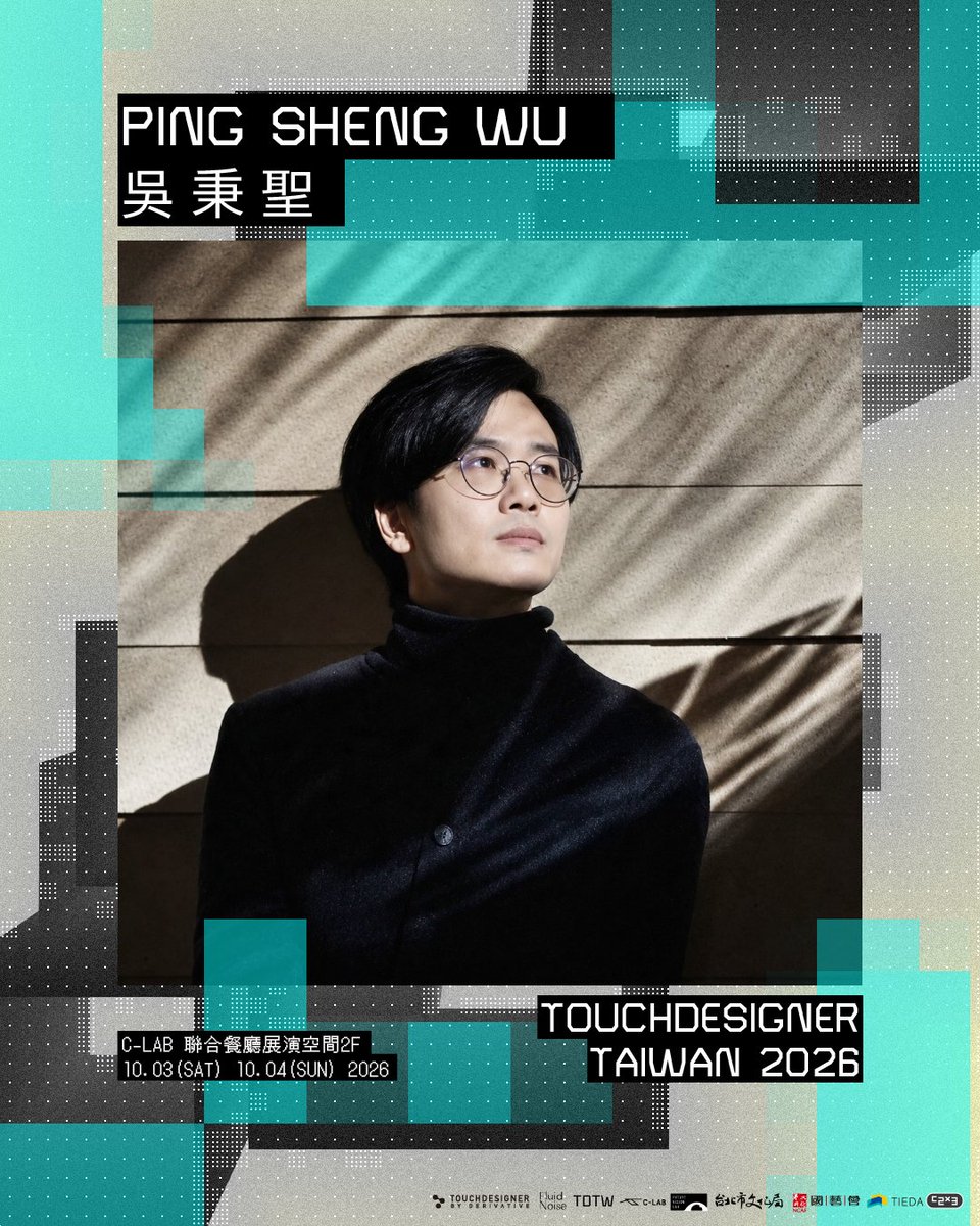 1null1's tweet photo. TAIPEI - This weekend on Oct 4th, join us for TouchDesigner Taiwan 2026 hosted by TDTW x Derivative. 
On the agenda, featured speakers, lightning talks and time to chill out and mingle. 
Workshops the day before Oct 3 as well!
 
https://t.co/Rf60WzvkmX https://t.co/Wk7WEhsJcf