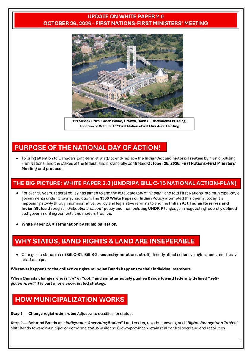 RussDiabo's tweet photo. UPDATE ON NATIONAL DAY OF ACTION!

THE FEDERAL &amp; PROVINCIAL GOV'T'S HAVE SET AGENDA AND PROCESS FOR FIRST NATIONS-FIRST MINISTERS' MEETING USING INVITEES - MODERN TREATY/SELF-GOV'T HOLDERS &amp; AFN PLANNING GROUP (NAT'L CHIEF, EXECUTIVE COMMITTEE &amp; SELECT CHIEFS ADVISORY GROUP) 1/3 https://t.co/S19GwKMqdQ