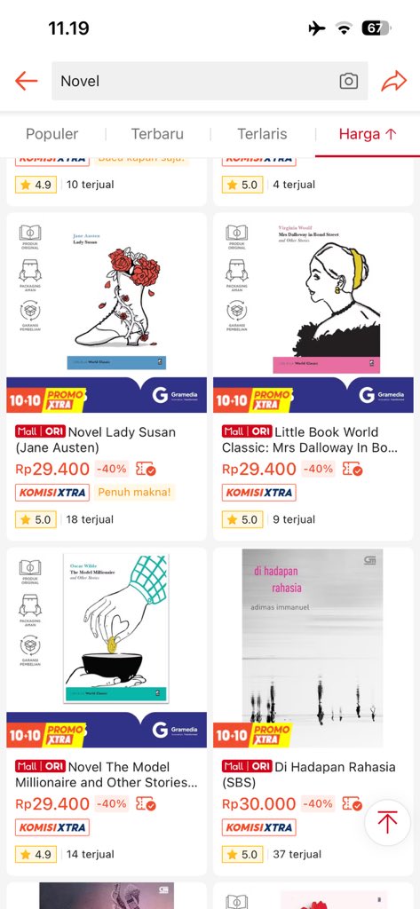sepatusalju's tweet photo. bukan gramedia yg bangkrut tp gue yang bangkrut karena kalap diskonnya sebanyak ini 😭😭 https://t.co/e3OQW6L3py