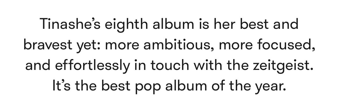 sadnthirsty's tweet photo. @Tinashe BEST POP ALBUM OF THE YEAR BTW you fucking did that 🥳 https://t.co/7lFIWZGqbm