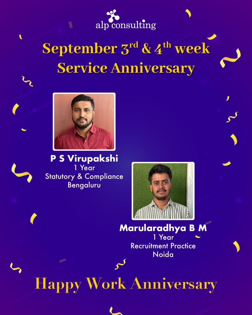 Alp_Corporate's tweet photo. Congratulations to each of you on another year of outstanding work.

Your contributions are truly appreciated, and we are lucky to have you on our team. 🎉

#WorkAnniversary #LifeatAlp #EmployeeAppreciation #Alpites #Teamwork https://t.co/BqPMU1I2mL