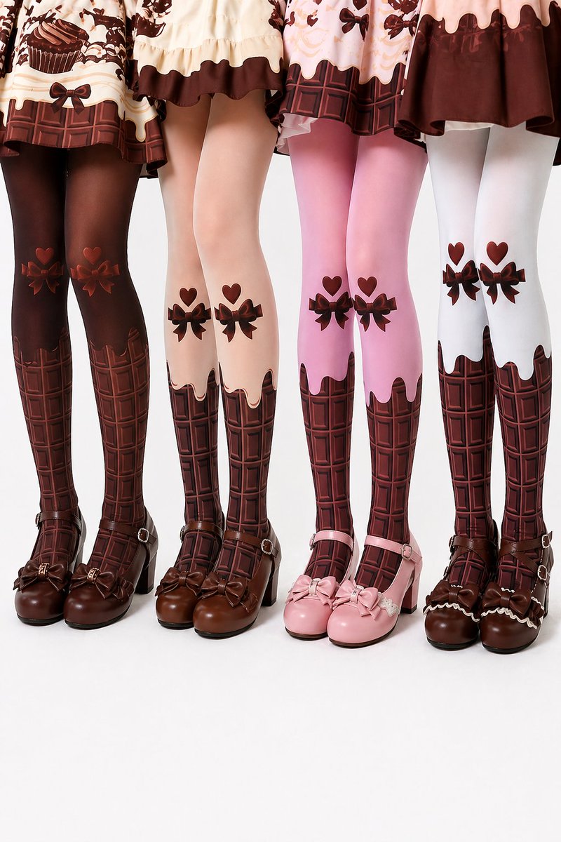 Belchic7's tweet photo. 🍫🎀とろけるチョコレートみたいなリボンタイツ🎀🍫 https://t.co/jsKPBqwYGF