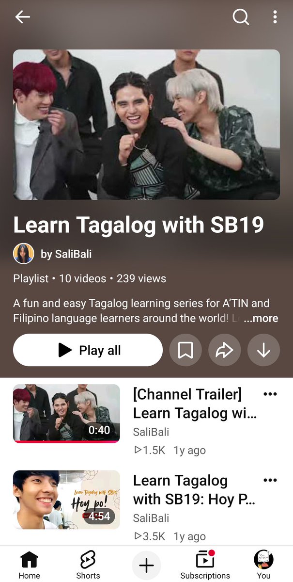 Lyn4sb19's tweet photo. @lizzinadr3am In case you wanna learn a bit of tagalog in a fun way. There is a playlist on YouTube: Learn Tagalog with SB19 (a Ppop boygroup)

https://t.co/xnXFLJgYH9 https://t.co/VGykzHFh5W