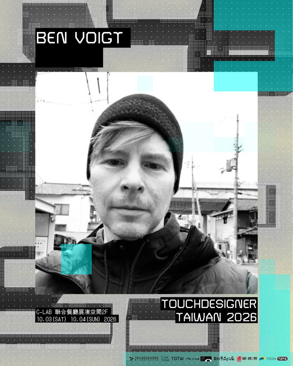 1null1's tweet photo. We'll open day2 with a keynote from @brvoigt sharing recent developments, trends, and what's coming next in TouchDesigner.
We then follow the features talks with local artists from the Taipei TD community telling their stories in a series of lightning talks. https://t.co/IMbxXRjPIP