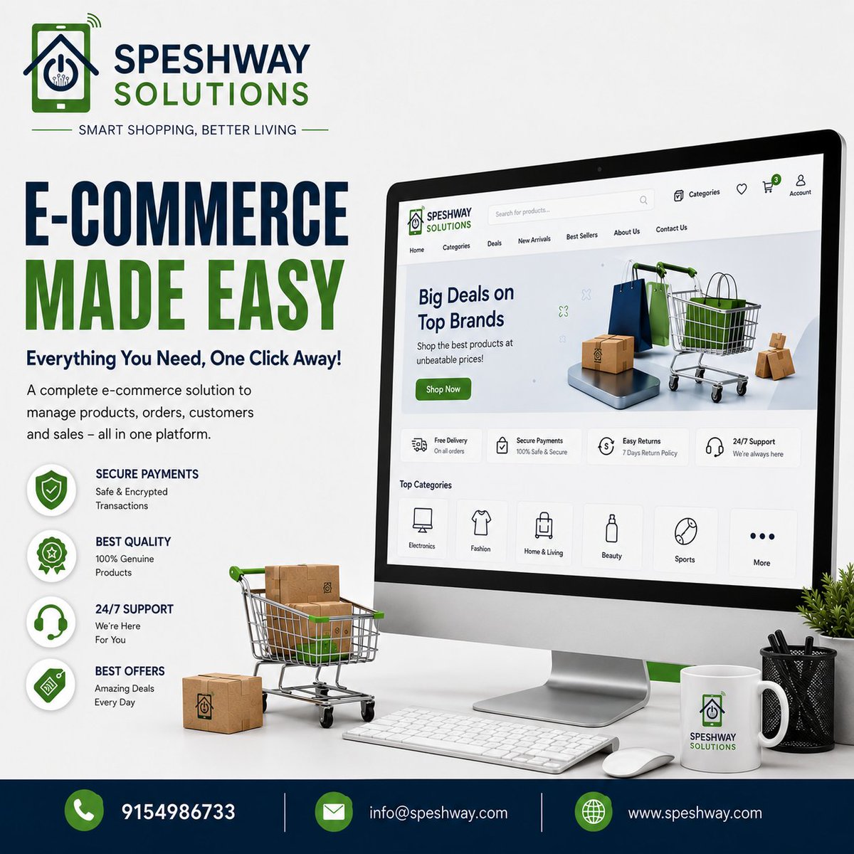 SpeshwayM56509's tweet photo. Complete E-Commerce solutions to manage all platforms by @SpeshwayM56509 
For more contact us at
📞 +91 9154986733
📧 info@speshway.com
🌐 https://t.co/GWejzpO0tL
#Ecommerce #Solutions #offers #speshway #ApplePay #CMVijay #AxisBank #trailer #ArabianSea #Lakshadweep #Mastercard https://t.co/hmO2sIkUCe