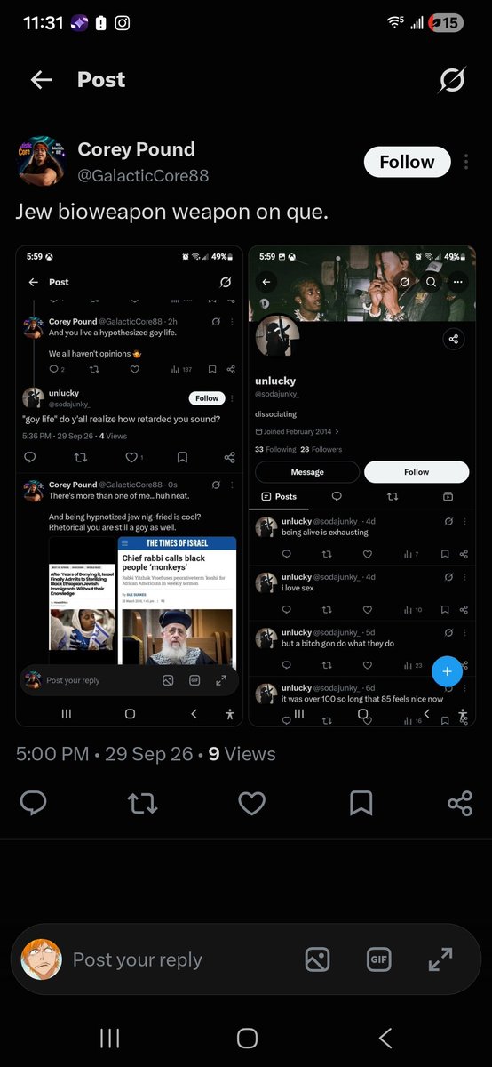 WhoDat_Wolv's tweet photo. @sodajunky_ @GalacticCore88 @highroller1key @FachosDePR Dont worry you've got him posting more nazi bs he's just a nutcase https://t.co/f9sQKOBUVx