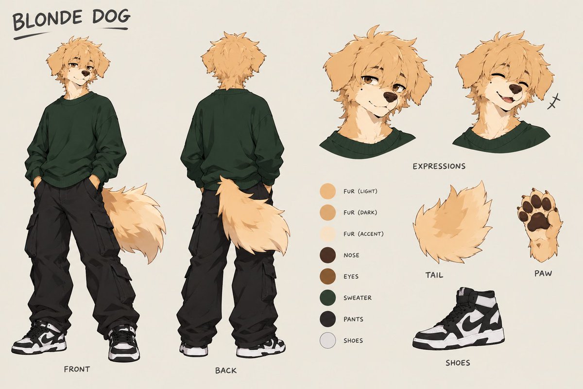 GoldinCanine's tweet photo. I made marus first reference sheet https://t.co/d83nITPl7S
