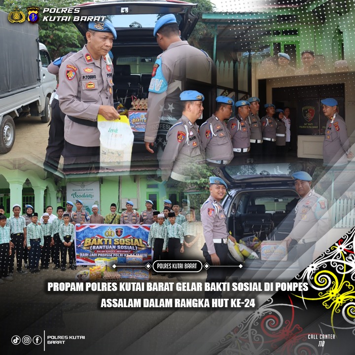 PolresKubar2's tweet photo. Propam Polres Kutai Barat Gelar Bakti Sosial di Ponpes Assalam dalam Rangka HUT ke-24
Humas Polres Kutai Barat
#PolresKutaiBarat #Propam #HUTKe24 #BaktiSosial #PonpesAssalam #PolriUntukMasyarakat https://t.co/g7vkqX8we7